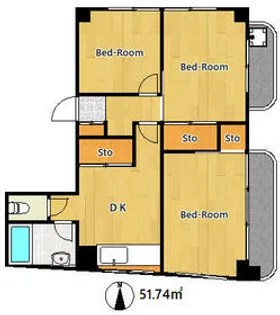 プラネット本町【5B号室】の間取り