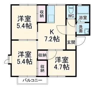 ファミール綾瀬【2階】の間取り