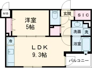 デュオフラッツ千歳船橋【4階】の間取り