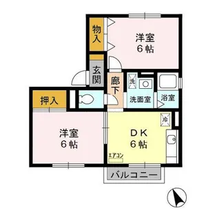 ヒルハイム【1階】の間取り