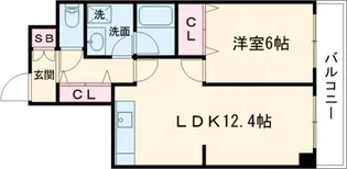 モンシャトー国分寺明星【206号室】の間取り