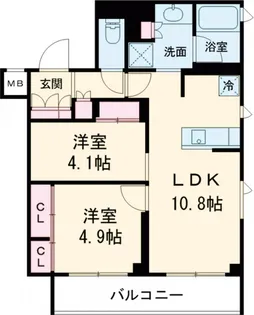 BRILLIA IST 洗足池の杜【1階】の間取り