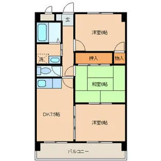ジュネス保田3【6階】の間取り