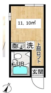 ユナイト三春台ジョアンの杜【202号室】の間取り