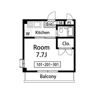 メゾン・ド・ココット【1階】の間取り