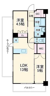デュオステージ浦和岸町【503号室】の間取り
