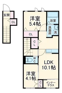 サンリット・ビラ 参番館【202号室】の間取り