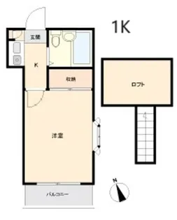 パレス南柏【2階】の間取り