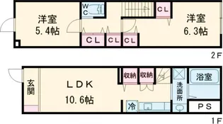 テラスハウス井荻【1階】の間取り