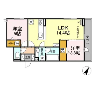 アストロ馬渕【1階】の間取り