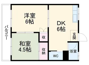 コーポニュー寺裏【202号室】の間取り