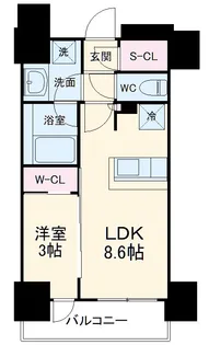 シティインデックス千葉ステーションフィールド【3階】の間取り
