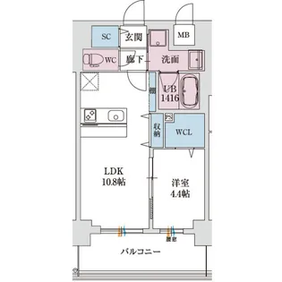 スプランディッド新大阪VIII【3階】の間取り