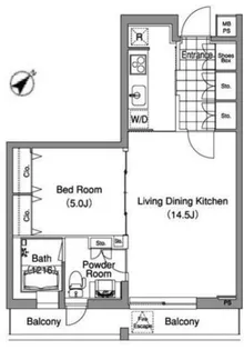 コンフォリア早稲田【5階】の間取り