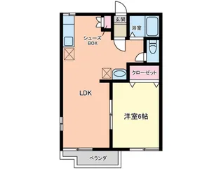 ドエルチェリーC【2階】の間取り