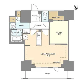 オアーゼ日暮里レジデンス【9階】の間取り