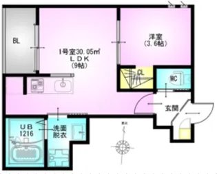 REGALEST Nisshin【201号室】の間取り