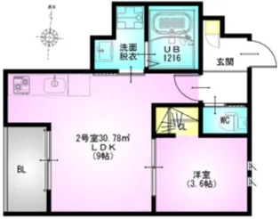 REGALEST Nisshin【202号室】の間取り