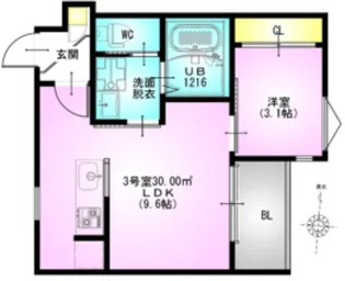 REGALEST Nisshin【203号室】の間取り