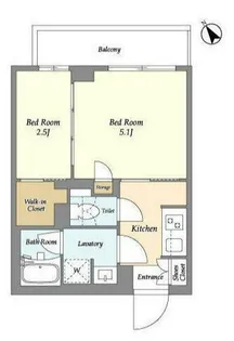 ルネサンスコート東中野【1階】の間取り