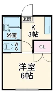 三笠ハイツC【2階】の間取り