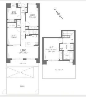 ドラゴンマンション橋本十弐番館【1階】の間取り