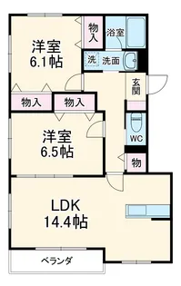 カスティージョB棟【3階】の間取り