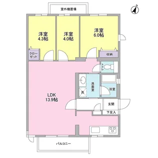 豊田ハウス【3階】の間取り