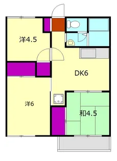 オレンジハイツA棟【1階】の間取り