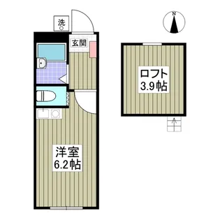 サンガーデン川越【106号室】の間取り