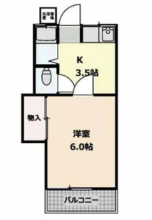 リバーハイツA棟【1階】の間取り
