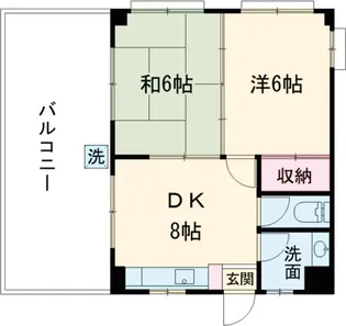 キャッスル高良【202号室】の間取り