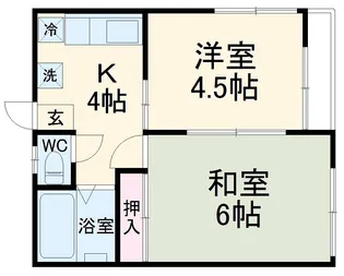 ハイツ千代田【1階】の間取り