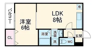 菊水通新築マンション【1階】の間取り