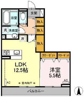 La・Neige Ⅰ【0202号室】の間取り