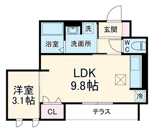 プログレンス能見台 B棟【1階】の間取り