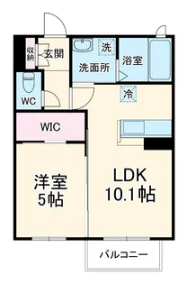 ルールド クロワール【1階】の間取り