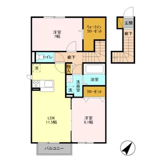 エトワール【2階】の間取り