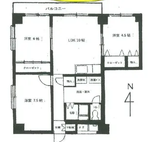 天馬パークハウス【5階】の間取り
