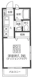ドゥポンス【1階】の間取り