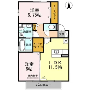 リバーベル【2階】の間取り