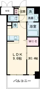 グランミレ薬院【802号室】の間取り