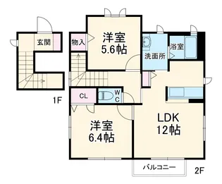 タウニィ【2階】の間取り