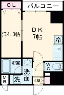 クオリタス浜田山【203号室】の間取り