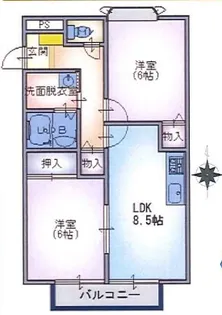 ガーデンコート【2階】の間取り