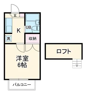 パルティール曲金【205号室】の間取り