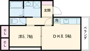 エヌユービル【3階】の間取り