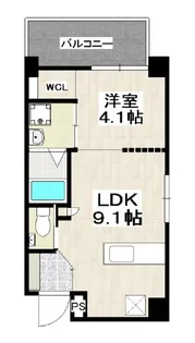 ウィル久茂地【9階】の間取り