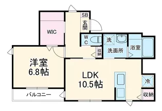 アズコンフォート【2階】の間取り