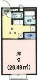 パレス中央【101号室】の間取り